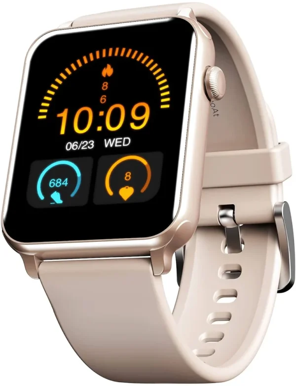 boAt Wave Call Smart Watch, Smart Talk w/Advanced Bluetooth Calling Chip, IP68(Cherry Blossom)
